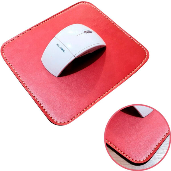 Mouse Pad Couro Sintético - Vermelho