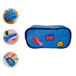 Necessaire Oval Porta Objetos – Jeans com Bordado