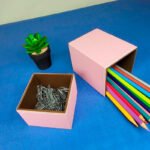 Kit Porta Canetas e Clips - Rosa-bebê - Imagem 2