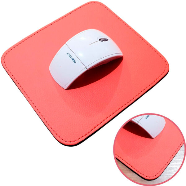 Mouse Pad Bi Collor Couro Sintético - Vermelho Telha