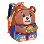 Mochila Costas Bichos EVA - Urso Marrom