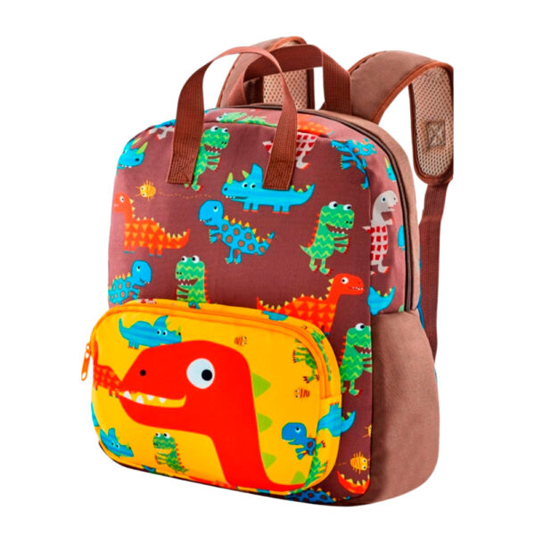 Mochila Costas Bichos - Dinossauro Marrom