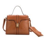 Bolsa Feminina com Carteira - Marrom-escuro