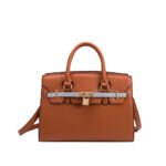 Bolsa Social Feminina Com Cadeado - Marrom