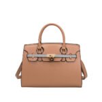 Bolsa Social Feminina Com Cadeado - Caramelo