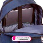 Mochila Grande 2 Compartimentos Azul - Sestini - Imagem 3