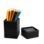 Kit Apparatos Porta Canetas e Clips - Preto