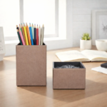 Kit Porta Canetas e Clips - Prata Velho - Imagem 2