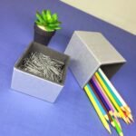 Kit Porta Canetas e Clips - Prata - Imagem 3