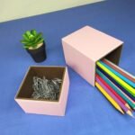 Kit Porta Canetas e Clips - Rosa - Imagem 3