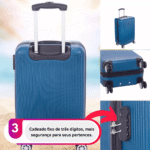 Mala de Viagem M com Rodinhas 360° - Azul - Imagem 4