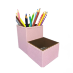 Kit Porta Canetas e Clips - Rosa