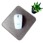 Mouse Pad Bi Collor Couro Sintético - Castor e Prata - Apparatos