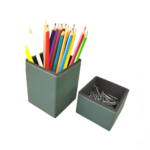 Kit Porta Canetas e Clips - Verde