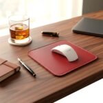 Mouse Pad Couro Sintético - Vermelho - Imagem 2