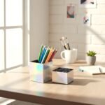 Kit Porta Canetas e Clips Bi Collor - Holográfico - Imagem 2