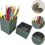 Kit Porta Canetas e Clips - Verde