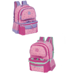 Mochila de Costas e Lancheira Térmica Borboletas