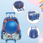 Mochila com Rodinhas Infantil – Foguete Azul - Imagem 3