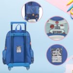 Mochila com Rodinhas Infantil – Foguete Azul - Imagem 2