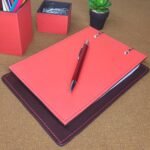Porta Bloco Argola - Vermelho e Café - Imagem 2