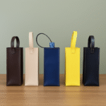 Porta Vinho em Couro Sintético Vegano com Alça