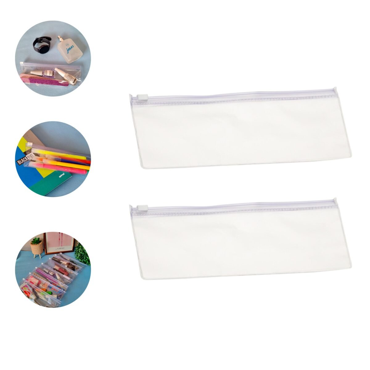 Kit 2 unidades estojo plástico zip zap - Apparatos - Imagem 2