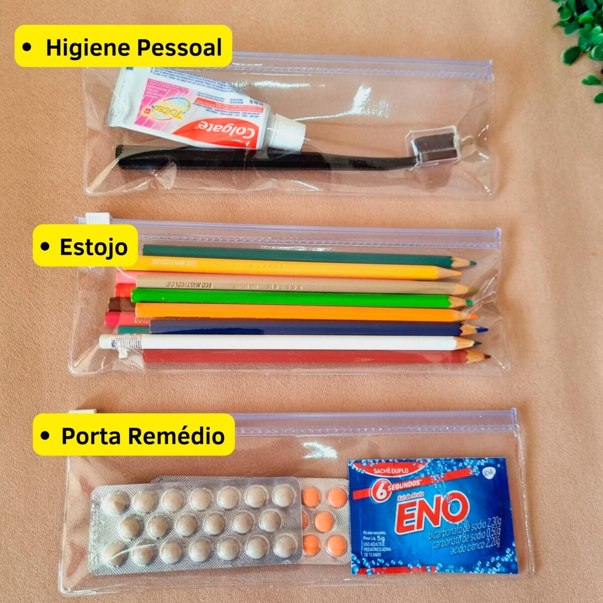 Kit 2 unidades estojo plástico zip zap - Apparatos - Imagem 6