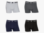 Kit com 4 Cuecas Boxer Polo Wear Tam M com Nécessaire Apparatos Cor Transparente