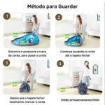 Tapete Infantil Portátil Com Saco Organizador De Brinquedos Cor Verde - Imagem 4
