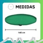 Tapete Infantil Portátil Com Saco Organizador De Brinquedos Cor Verde - Imagem 2
