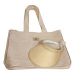 Bolsa de Praia Grande Impermeável e Viseira Moda Praia