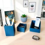 Kit Organizador de Mesa Premium - Azul - Imagem 4