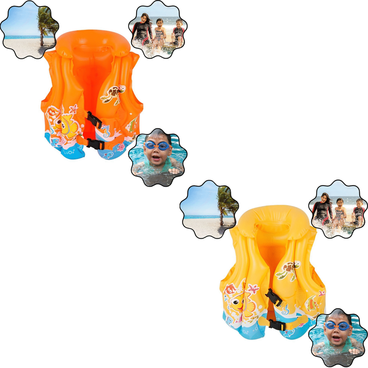 Colete Inflável Infantil Diversas Cores 40cm - Imagem 1