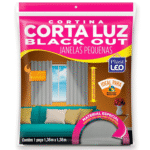 Cortina Black-out Cinza sem ilhós - Imagem 5