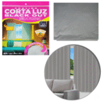 Cortina Black-out Cinza sem ilhós