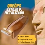Estojo Pequeno cor Metalizado Ouro Light Linha Quéops - Imagem 5
