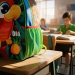 Mochila Costas de Bichos - Papagaio Vermelho - Imagem 4