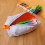 Estojo Pequeno Cor Laranja Linha Moletom - Imagem 3