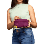 Bolsa Paul Frank Classics 2 Compartimentos Vinho - Imagem 5