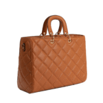 Bolsa Media Feminina Tipo Chanel Cor Caramelo - Imagem 3