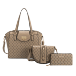 Kit Bolsa Grande + Bolsa Pequena e Carteira - Khaki