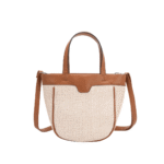 Bolsa Feminina Transversal de Nylon Palha Creme