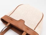 Bolsa Feminina Transversal de Nylon Palha Creme - Imagem 3