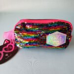 Estojo com 2 Divisórias Gata - Paetê Preto - Imagem 3