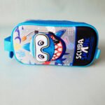 Estojo com 2 Divisórias Baby Shark - Cinza - Imagem 4