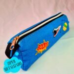 Estojo Triângulo – Bordado Azul - Imagem 3