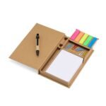 Bloco de Anotação com Autoadesivos e Caneta - Kraft