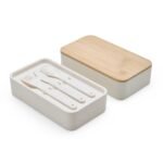 Marmita Dupla Fibra de Bambu - Bege - Imagem 2