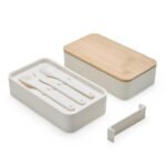 Marmita Dupla Fibra de Bambu - Bege - Imagem 3